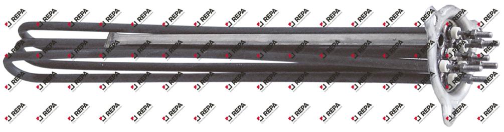 Heizkörper 6000 W 230 V L 410 mm 3-Lochflansch