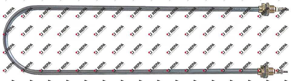 Heating element 600W 230V L 440mm 2 hole fixing