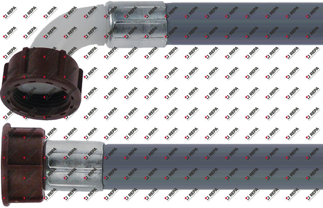 Tuyau d'arrivée PVC droit-coudé DN13 L 2500mm