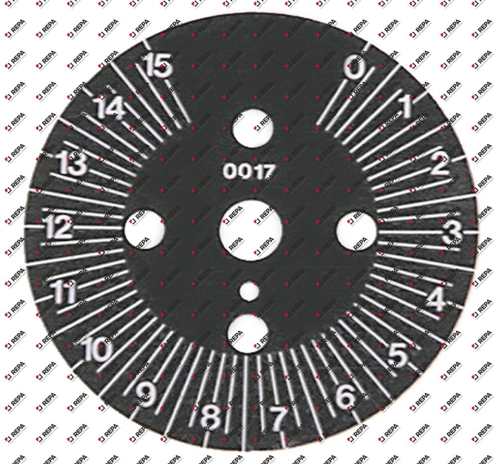 Escala circular ø 60 mm ángulo de rotación 30-330°