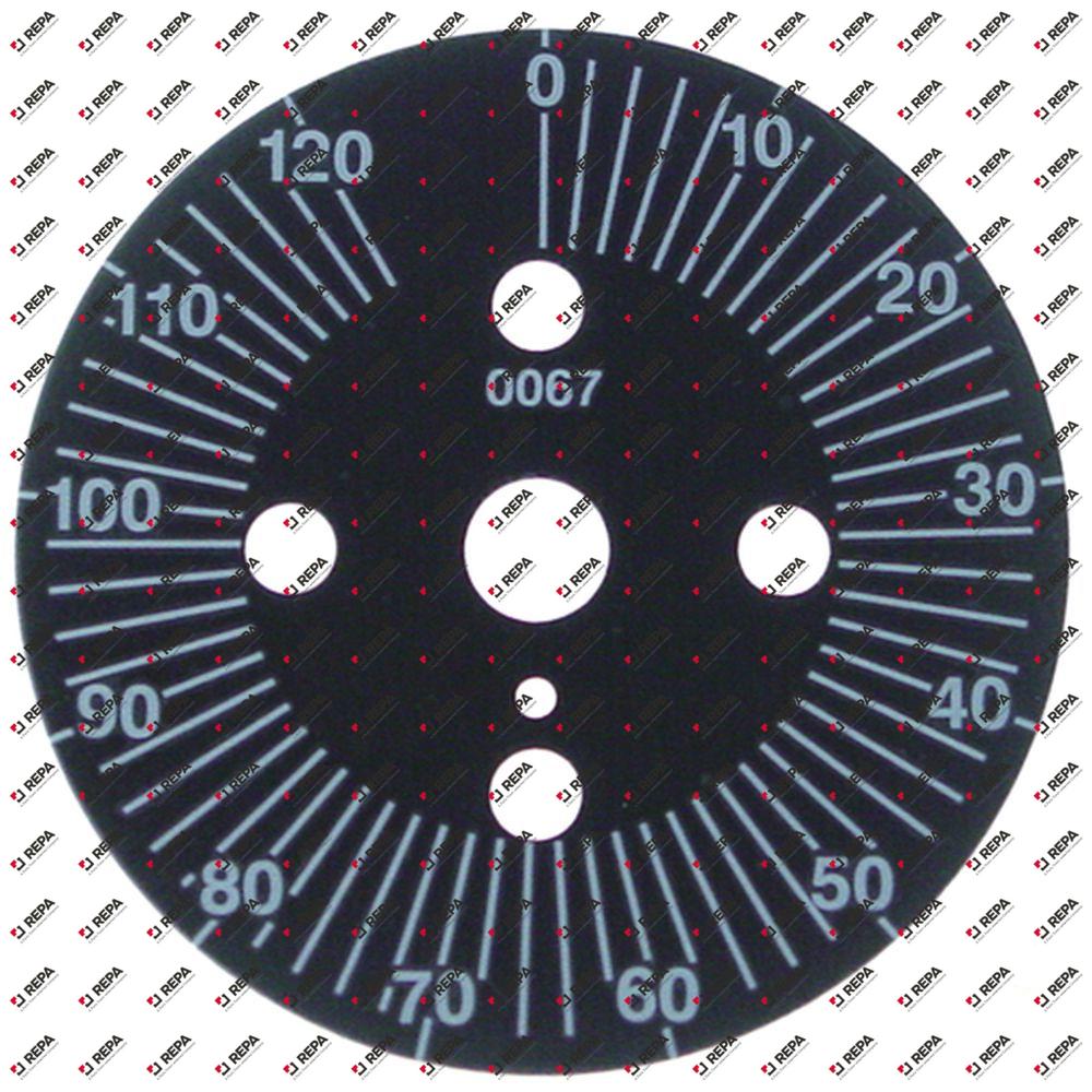 Disque gradué ø 60mm angle de rotation 0-330°