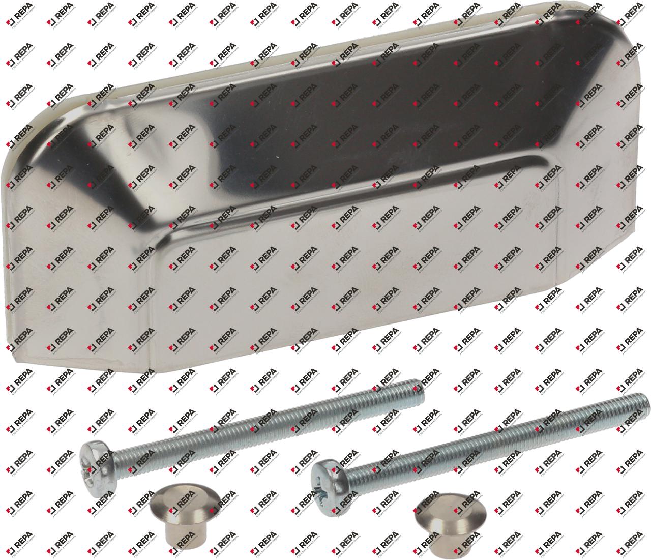 Door handle stainless steel H 23,5mm L 120mm