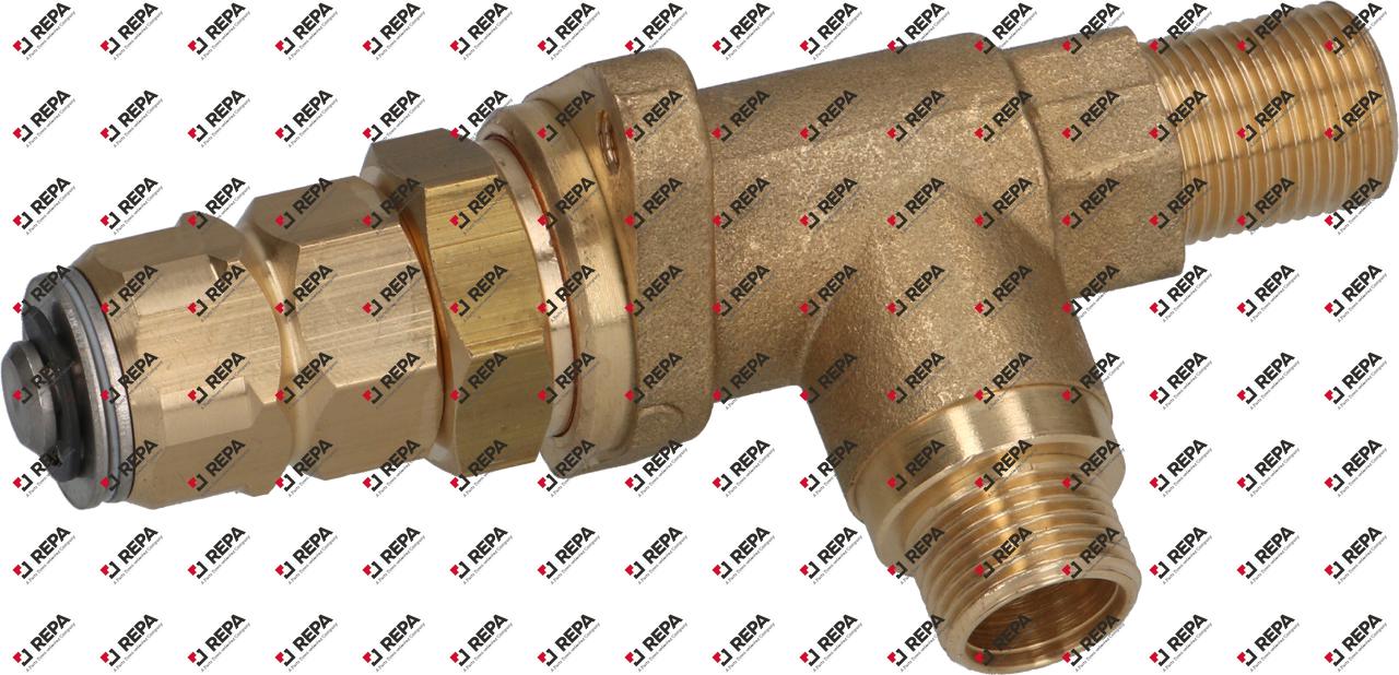 Steam/water tap brass inlet 3/8" outlet 3/8"