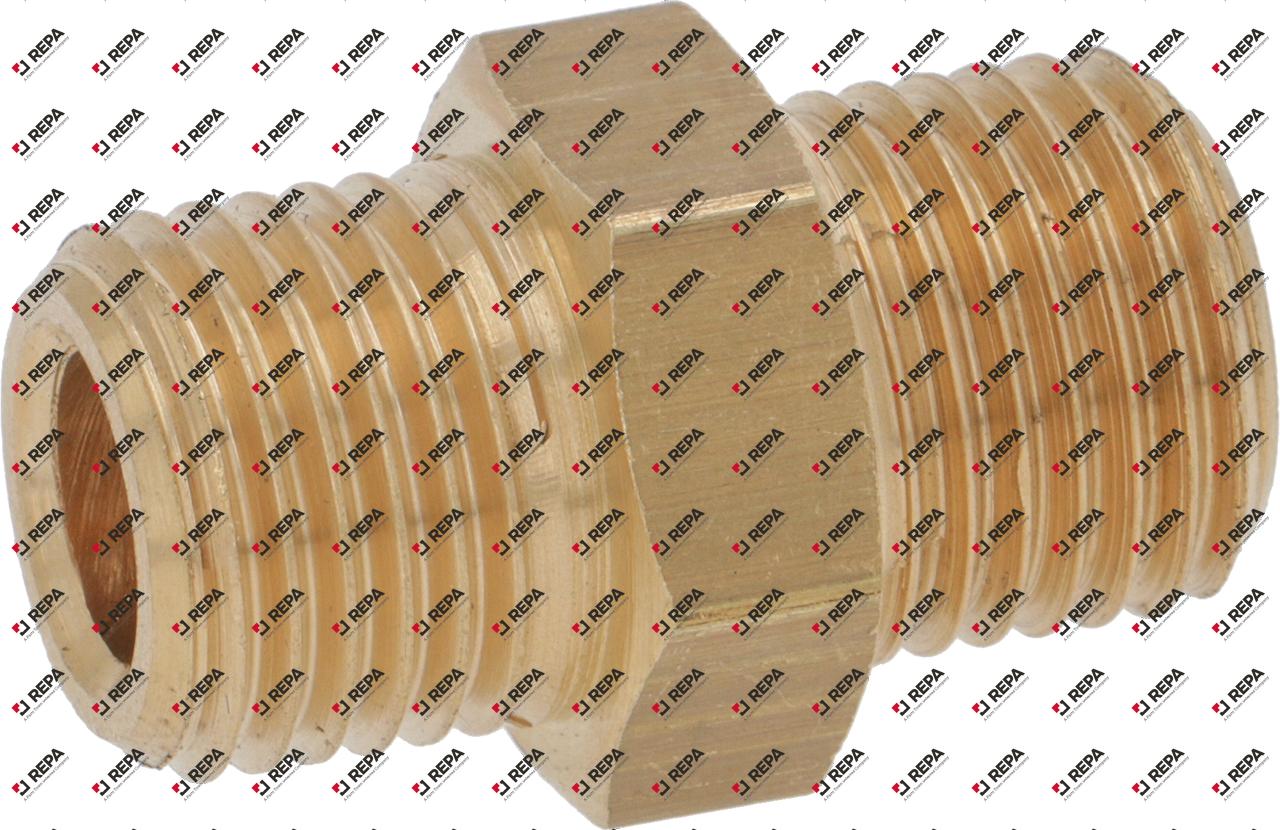 Mamelon filetage 1/4" - 1/4" laiton