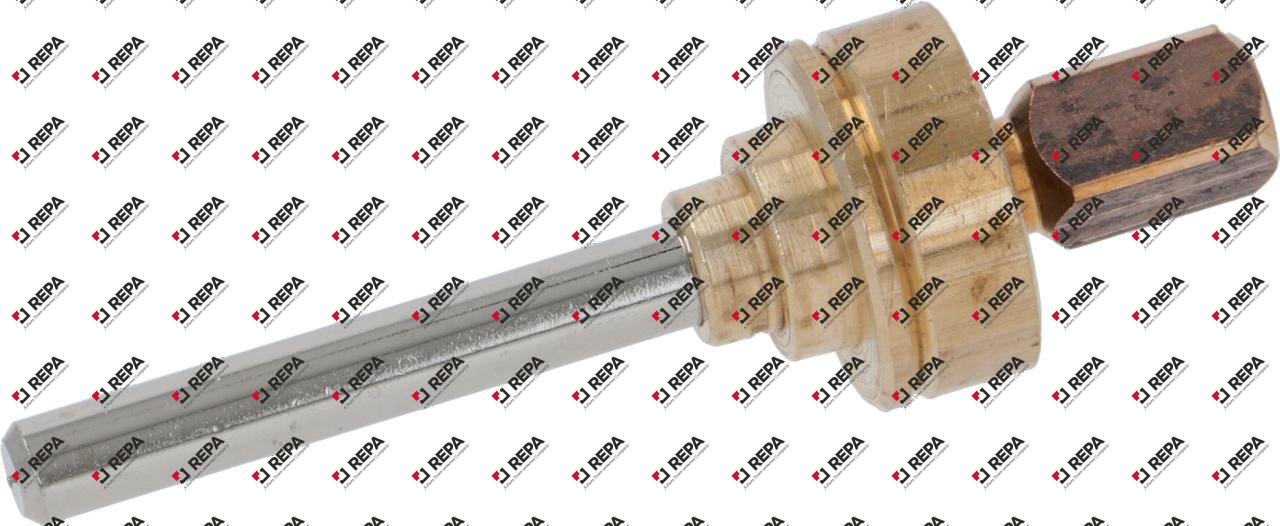 Valve brass ED ø 16mm L 54,3mm shaft ø 4,5mm