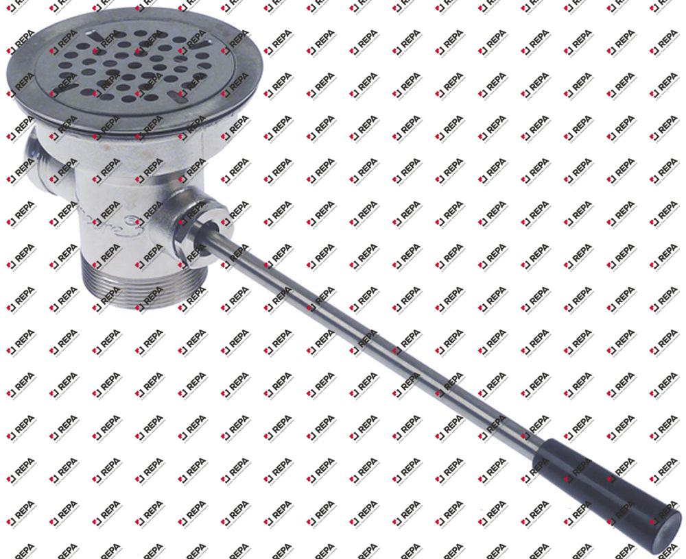 Pileta de desagüe rosca 2" latón niquelado
