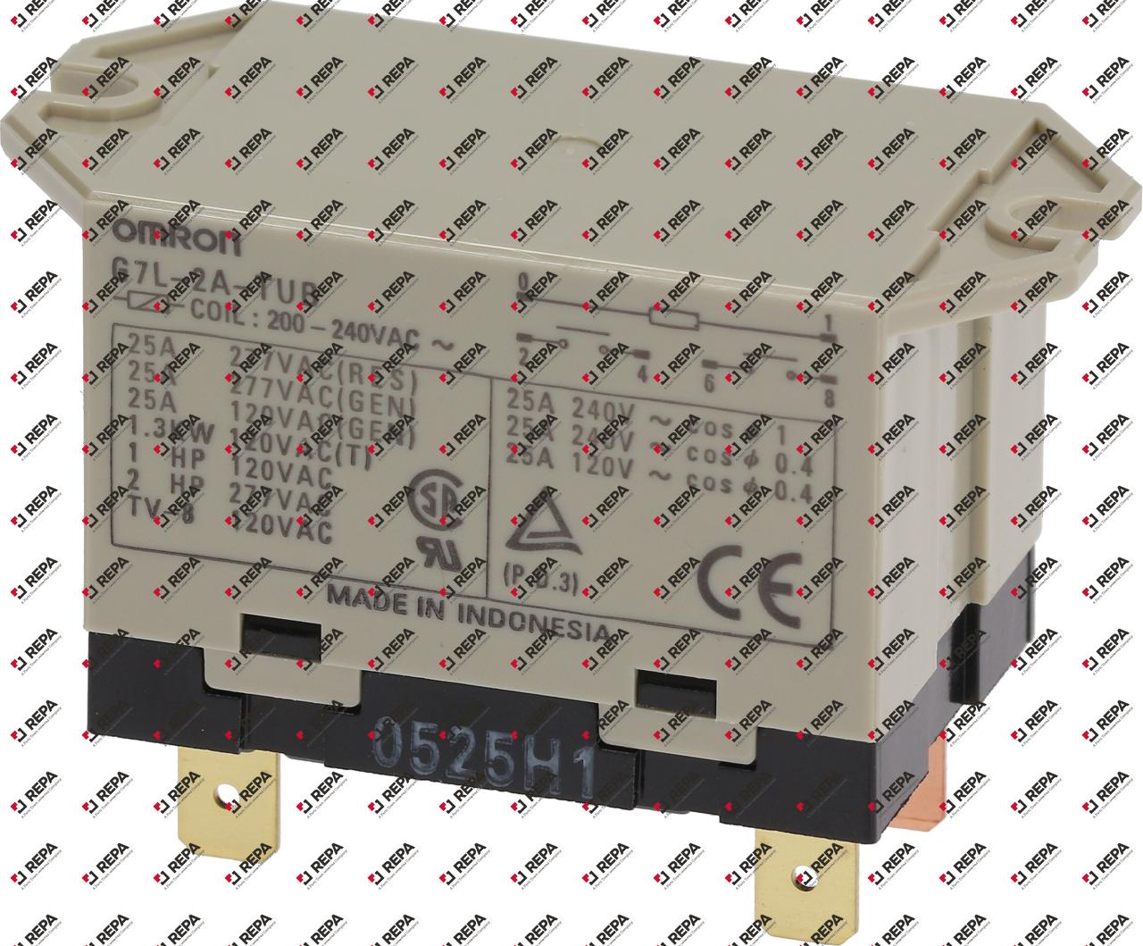 Relais OMRON 230VAC 25A 2NO