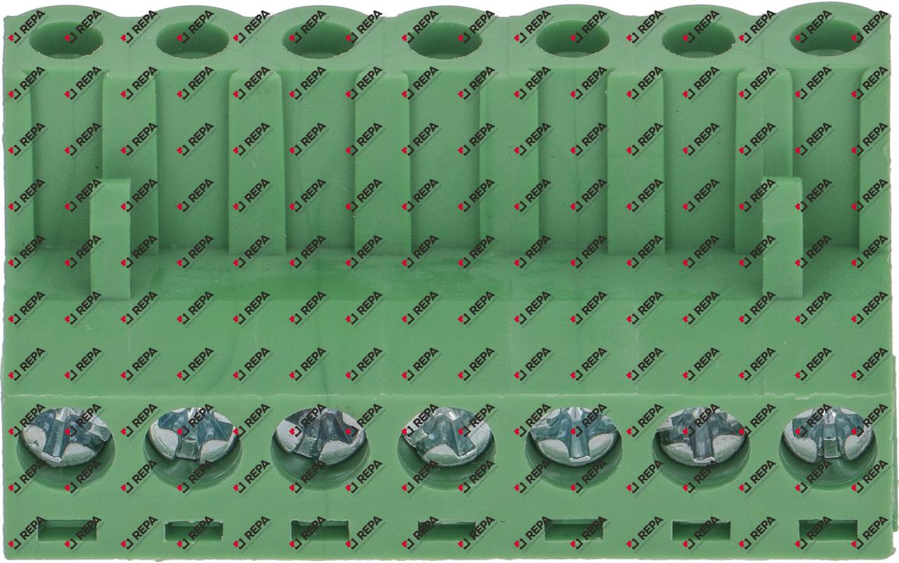 PCB terminal block 7-pole raster size 5mm