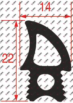 Door seal profile 2767 Qty supplied by meter