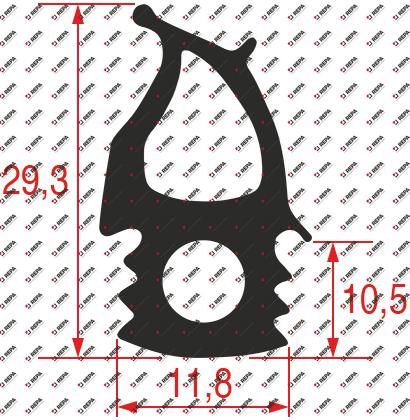 Door seal profile 2760 W 480mm L 1460mm Qty 1