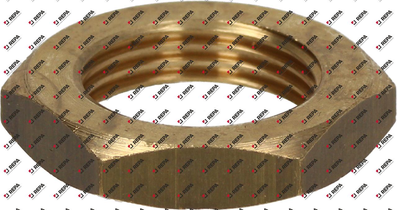 Écrou filetage M14x1 laiton H 4mm OC 18 Q 1pc