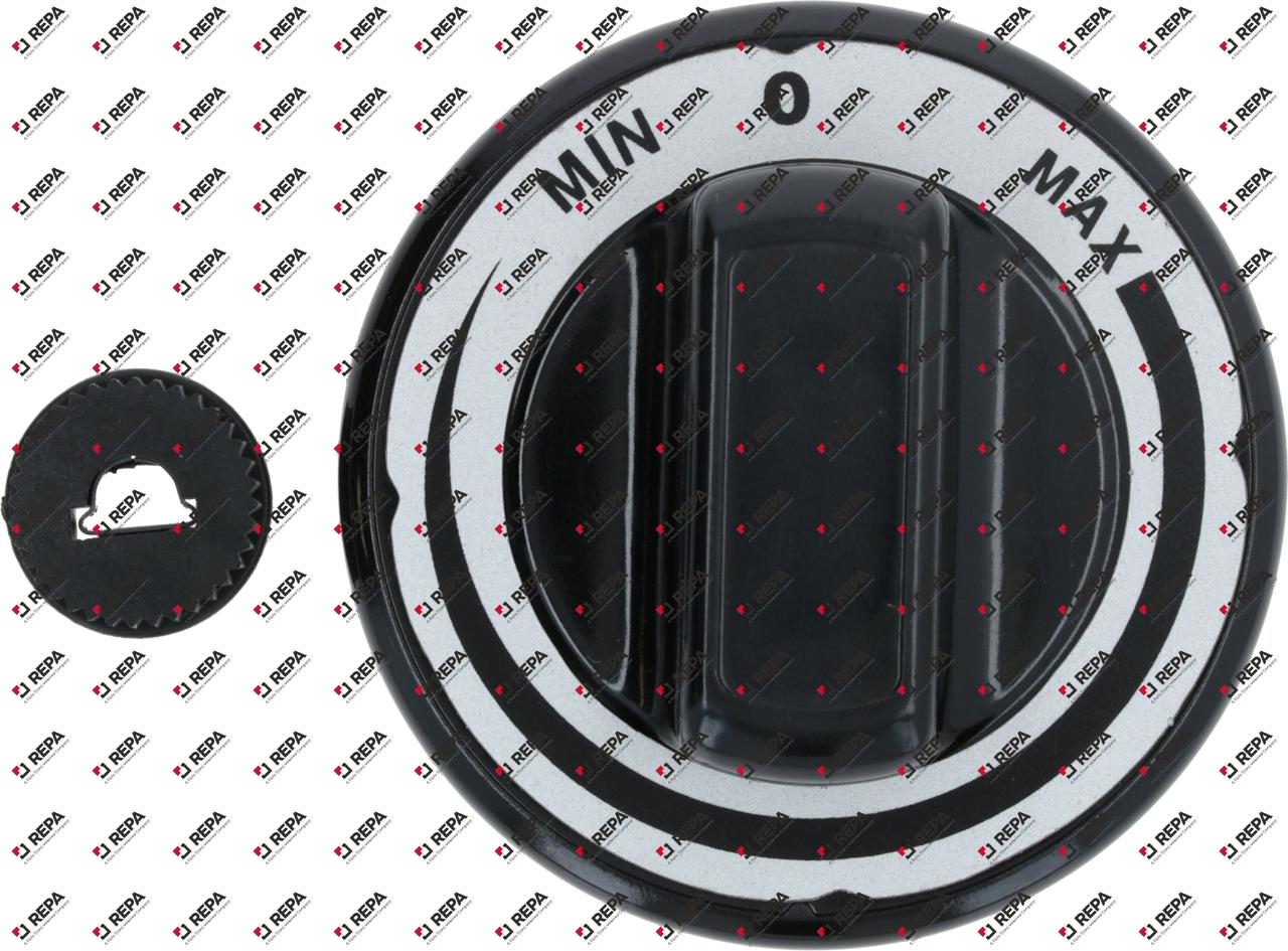 Knob graduated ø 70mm shaft ø 6x4.6mm
