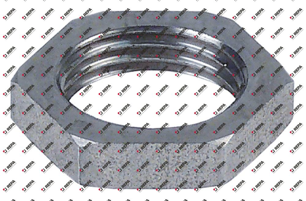 Écrou filetage 1/2" inox H 6mm OC 27 Q 1pc