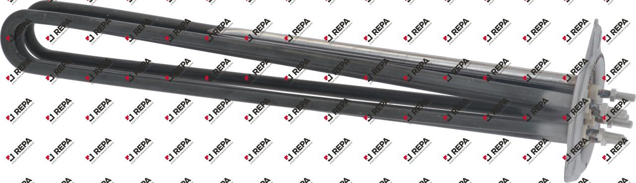 Resistenza 4500W 230V L 383mm flangia a 3 fori