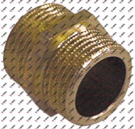 Double nipple thread 3/4" - 3/4" brass Qty 1pcs
