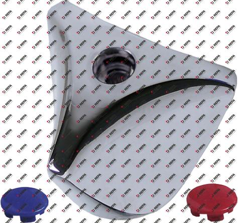 Triangular handle red/blue