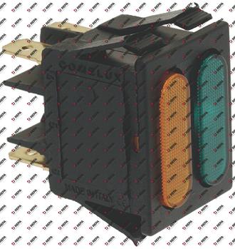 Indicator light mounting measurements 30x22mm 230V