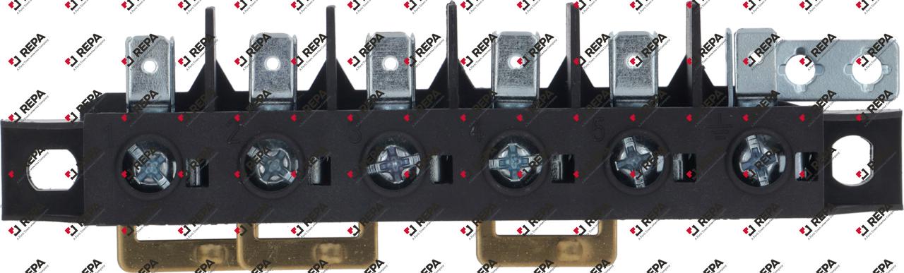 Power terminal block connection ø6mm² / F6.3