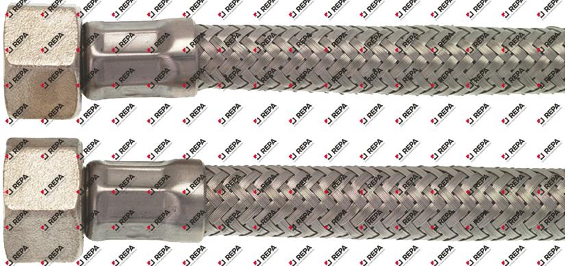 Flex hose SS braid straight-straight DN8 L 750mm