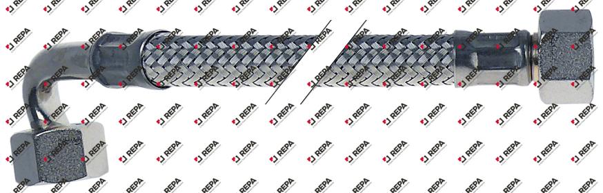 Latiguillo flexible trenza inox recto-curvado DN8