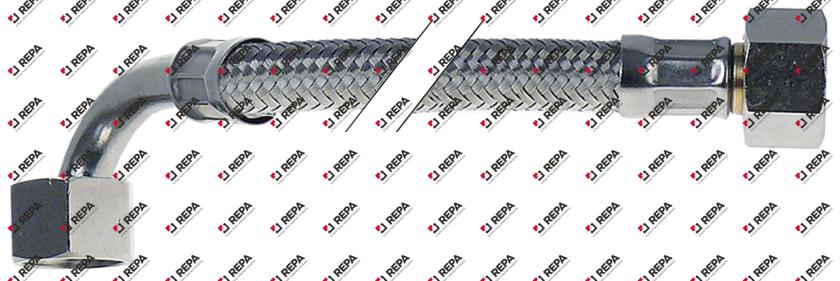 Latiguillo flexible trenza inox recto-curvado DN8