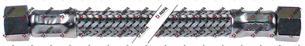 Flex hose SS braid straight-straight DN6 L 370mm