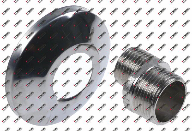 Eccentrics connection 1/2" - 3/4" chrome-plated