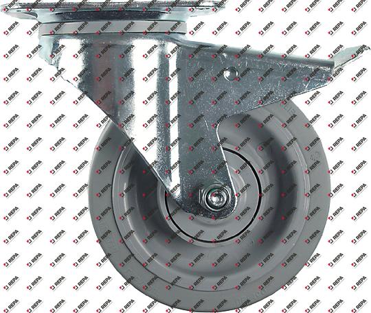 Swivel castor plate fixing hole distance 105x77mm