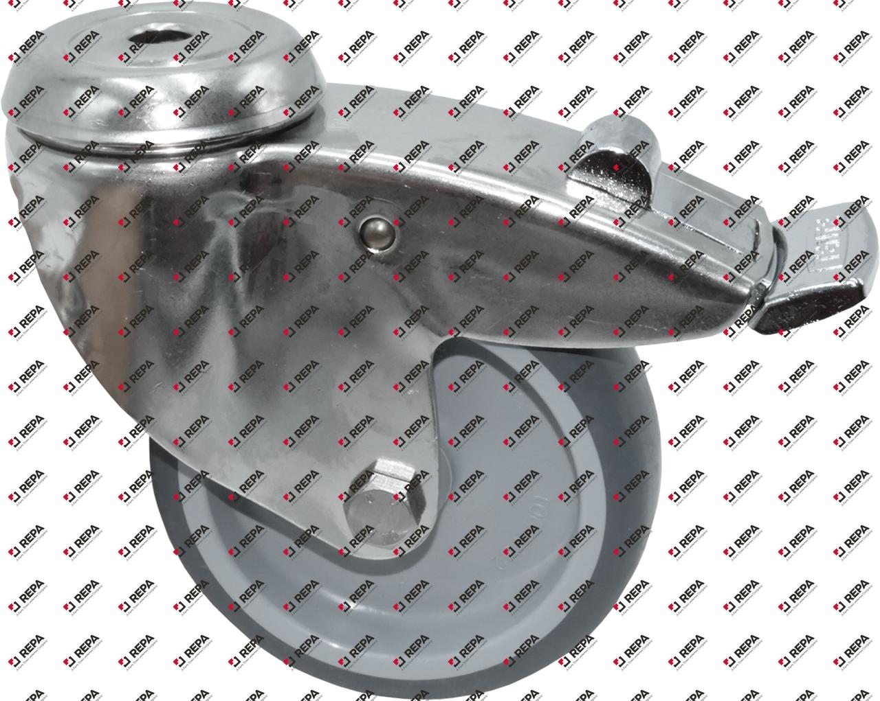 Swivel castor bolt hole H 135mm with swivel brake