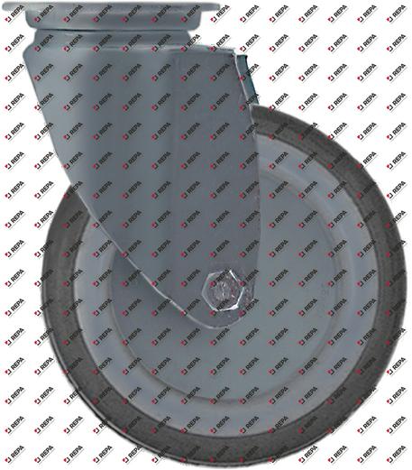 roue pivotante ø 125mm plaque de fixation