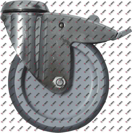 Lenkrolle Rückloch H 157 mm mit Totalfeststeller