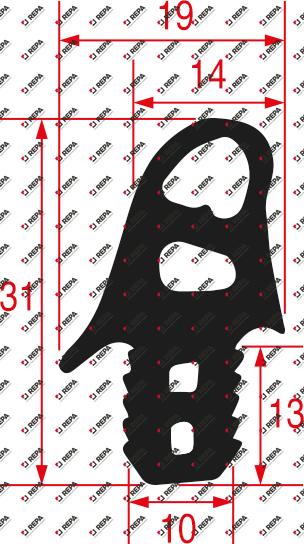 Door seal profile 2705 Qty supplied by meter