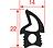 23790999 Türdichtung Profil 2769 L 2140 mm
