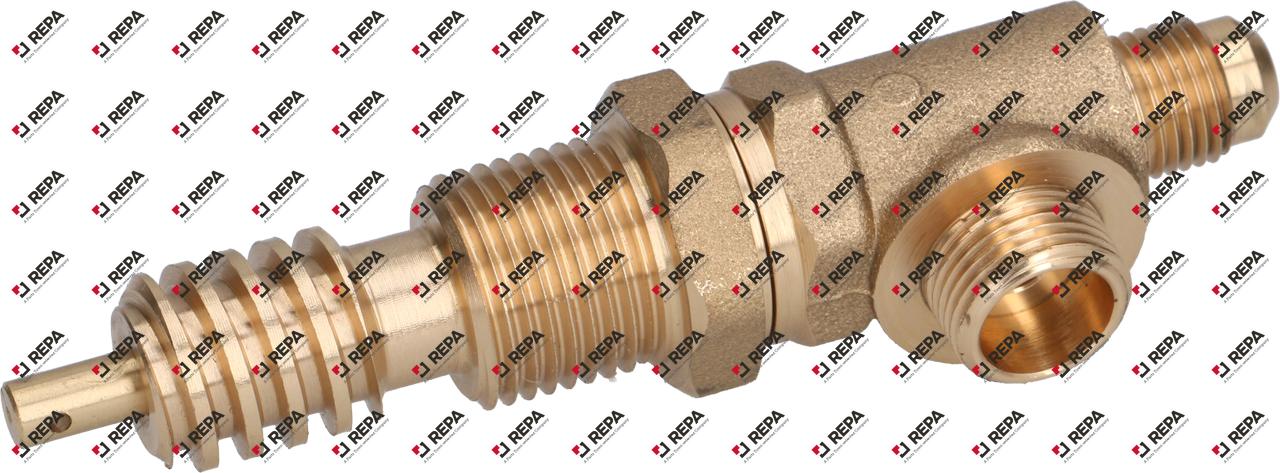 Steam/water tap brass inlet 1/4" outlet 3/8"