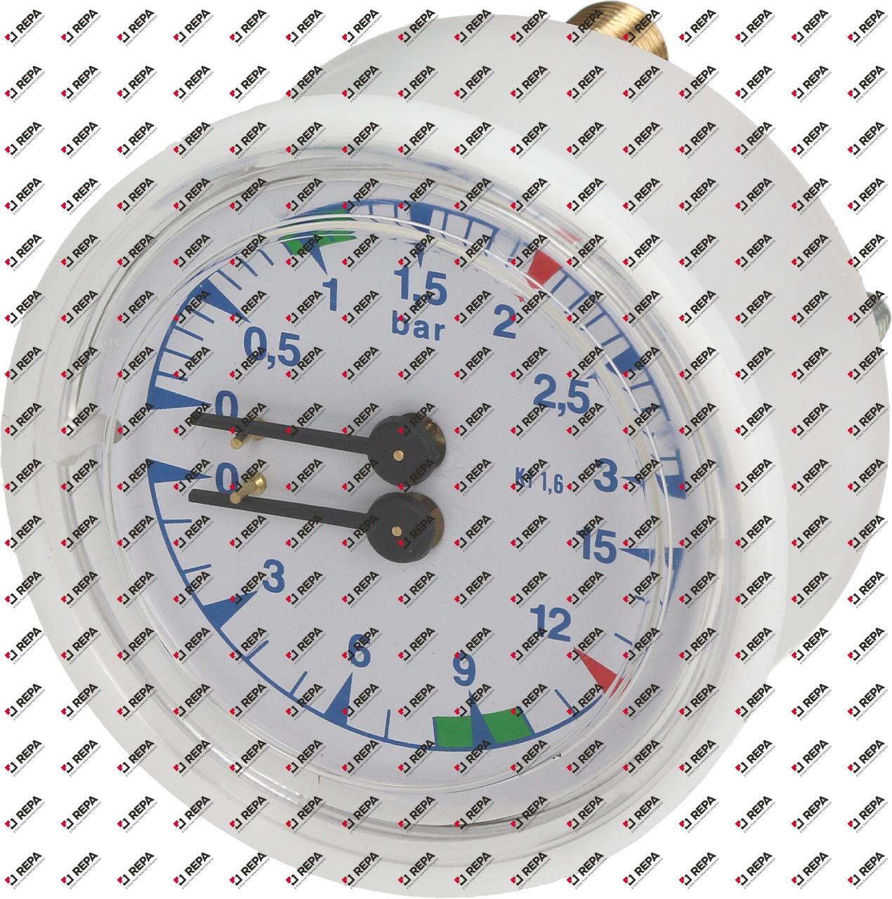 Manometro attacco dietro filetto 1/8" ø 63mm