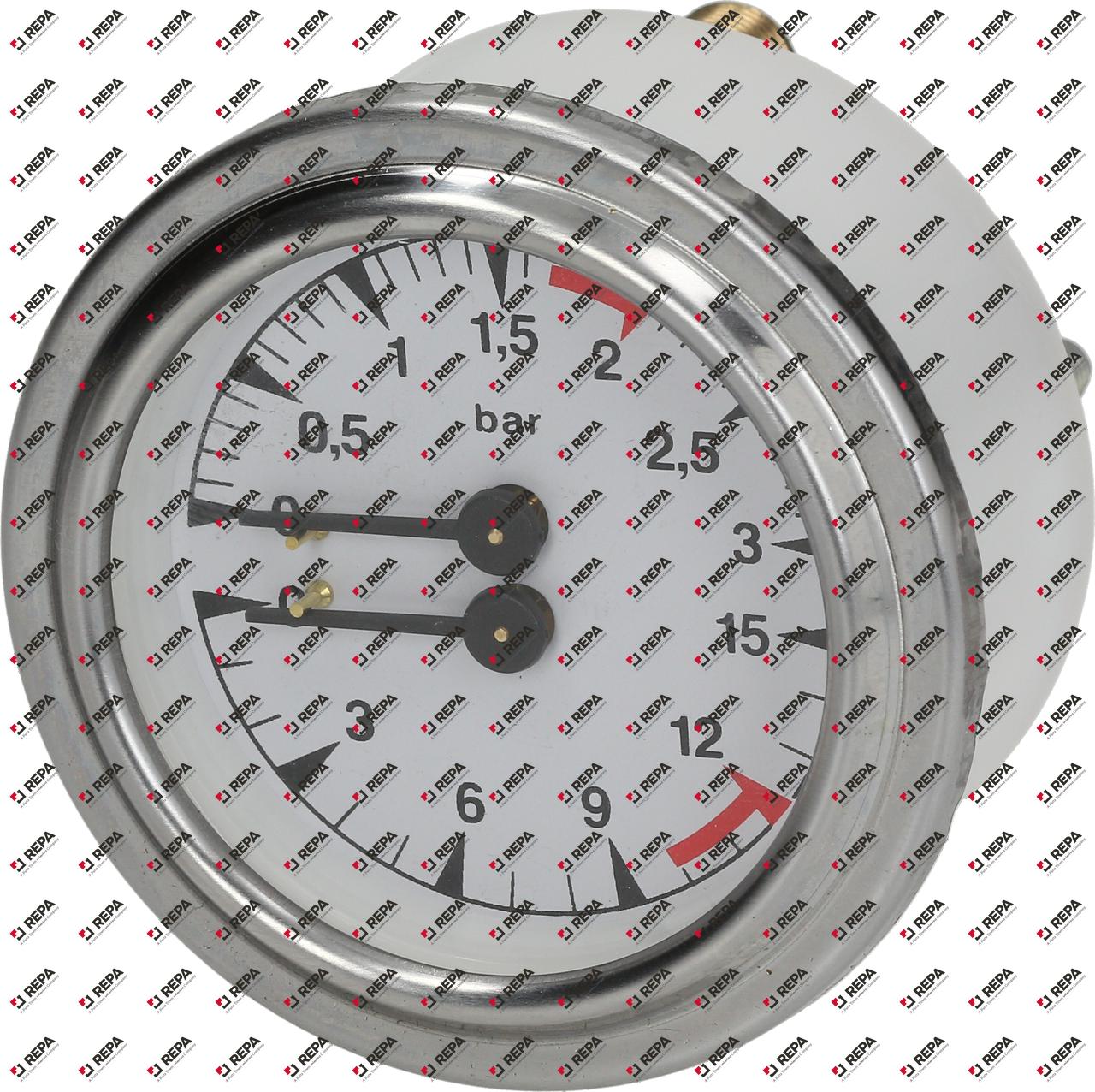 Manometer connection on the backside thread 1/8"