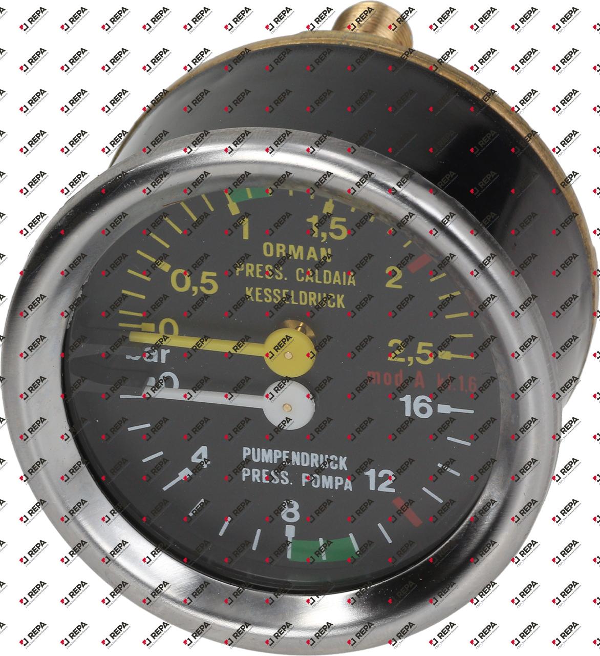 Manometer Anschluss rückseitig Gewinde 1/8"