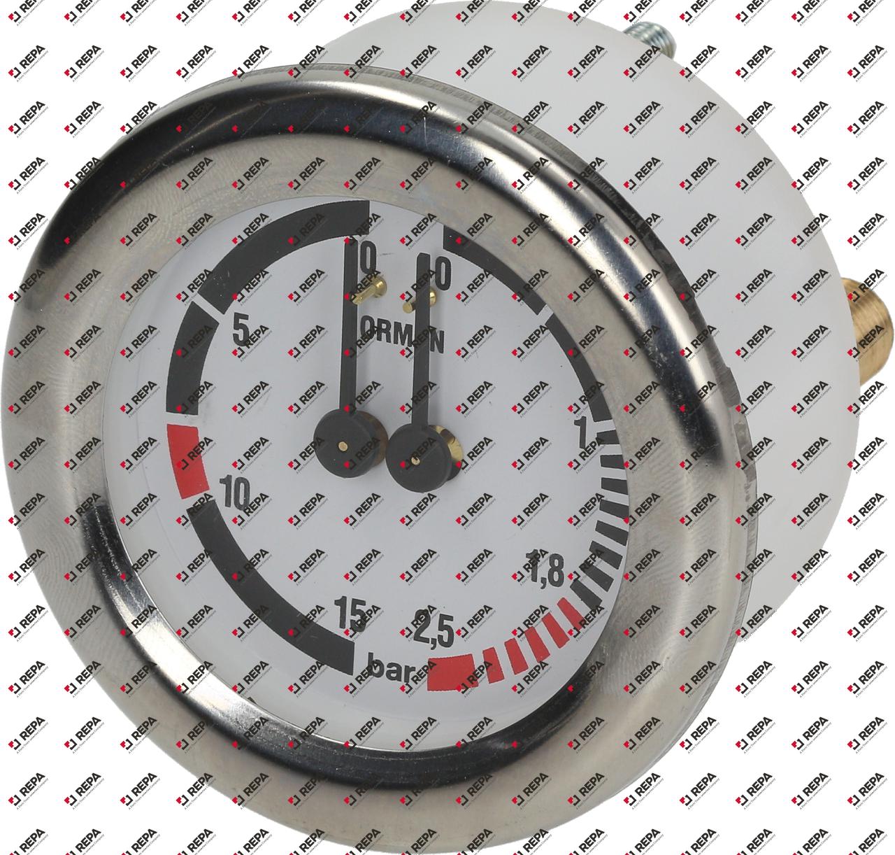 Manometro attacco dietro filetto 1/8" ø 63mm