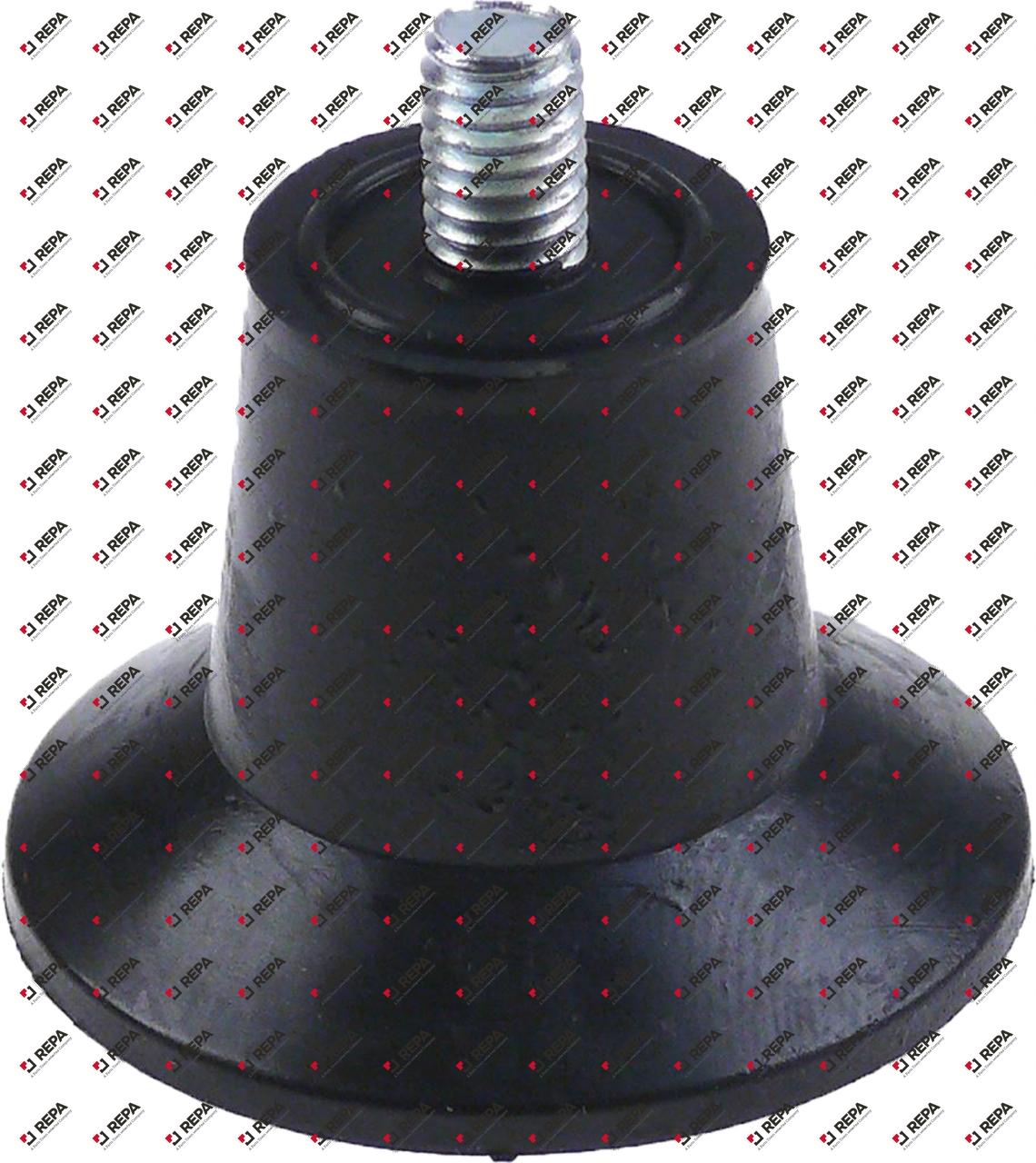Apparaatvoet draad M6 ø 37mm H 27mm draad L 9mm