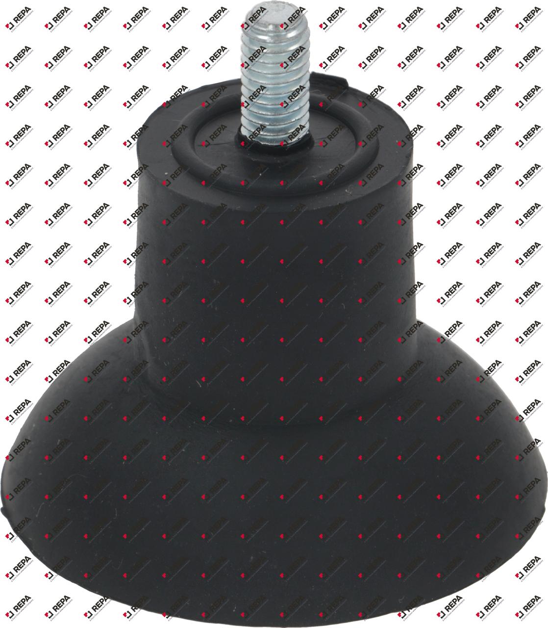 Apparaatvoet draad M6 rubber ø 47mm H 35mm