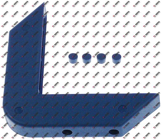 Bumper angle plastic hole distance 64mm blue