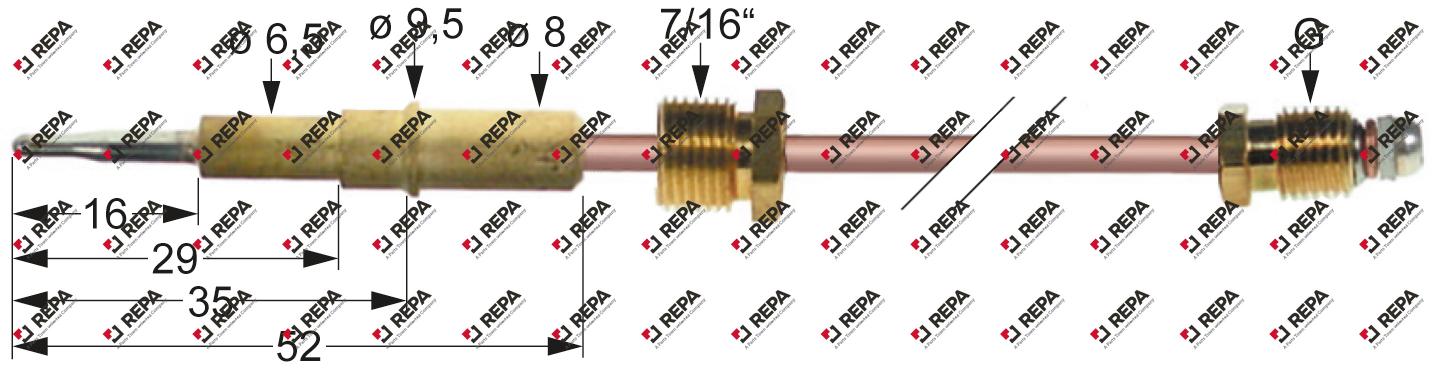 Thermocouple ASA 11/32 L 1200mm 7/16"