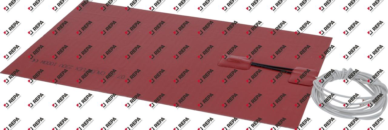 Tapis chauffant 1000W 230V L 400mm silicone