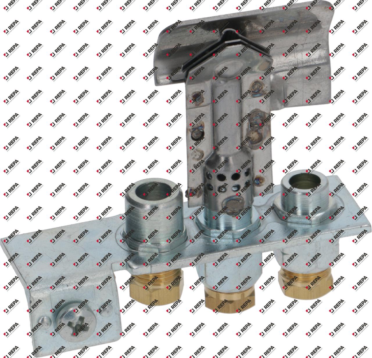 Zündbrenner 3-flammig Gasanschluss 6 mm POLIDORO