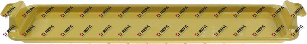 Krümeltablett gelb H 54 mm L 648 mm B 143 mm für