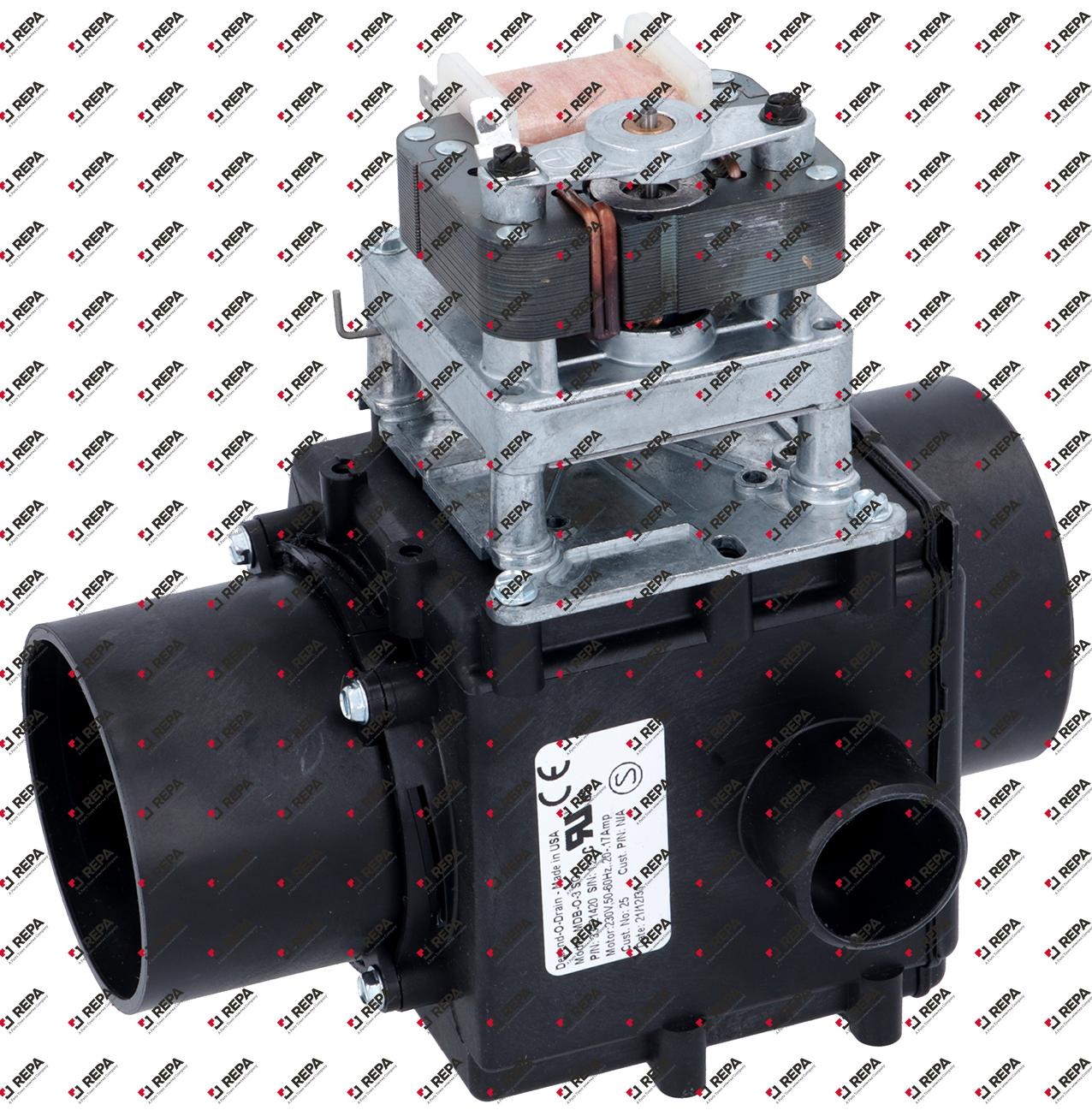 Drain solenoid valve 230V inlet 80mm outlet 75mm