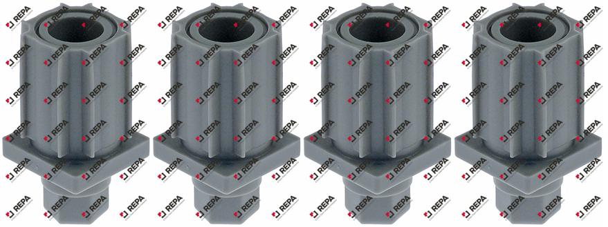 Gerätefuß Rohrtyp 40x40 Wandstärke 1,2-1,5mm