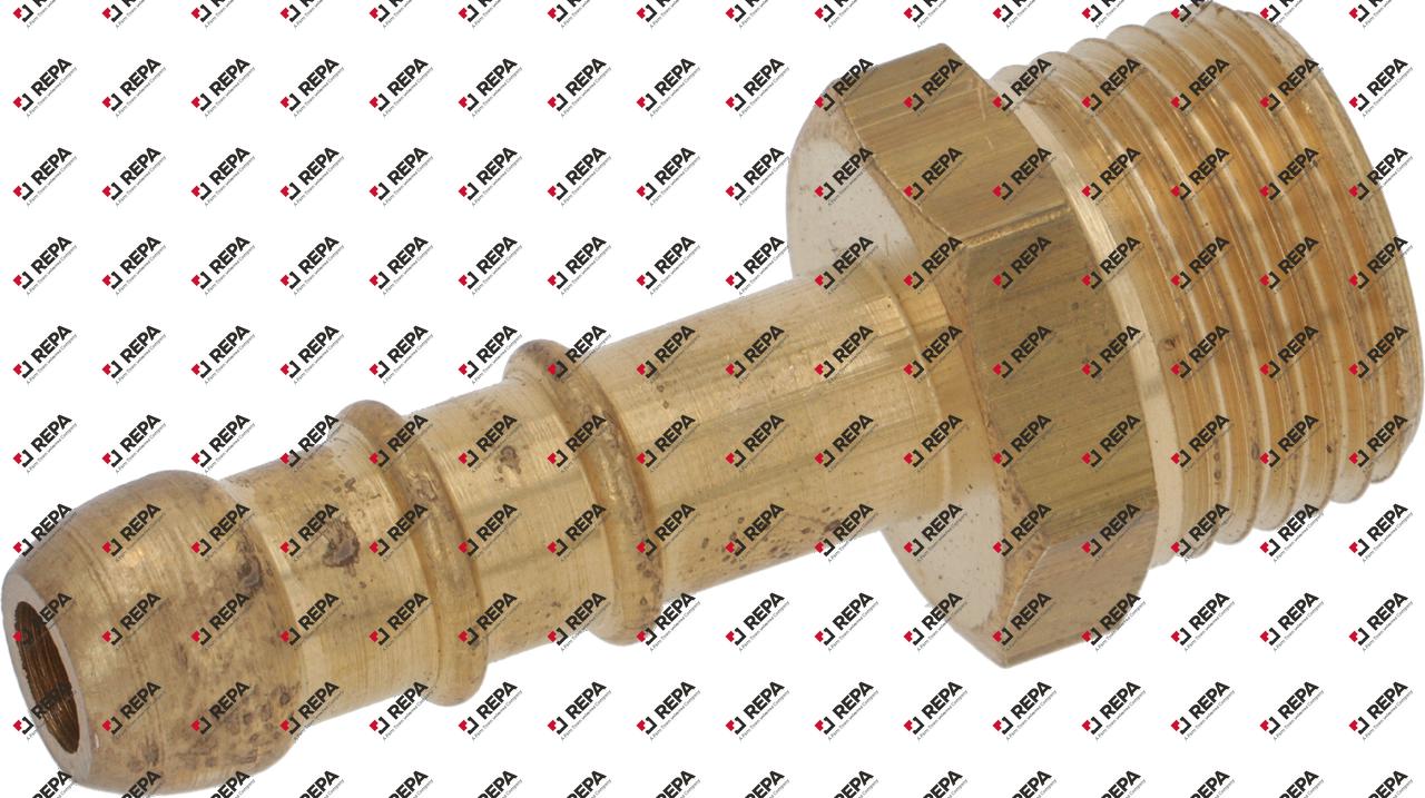 Embout tuyau laiton droit filetage 3/8"