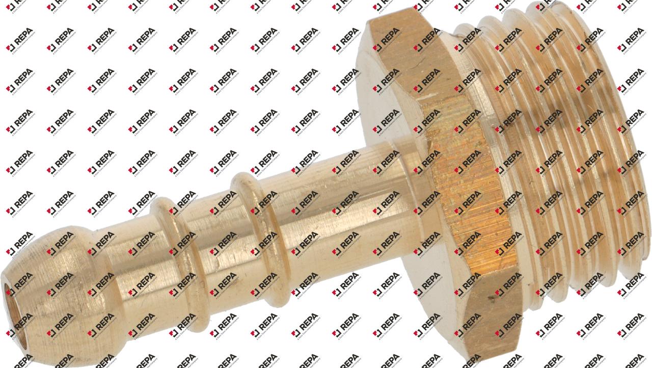 Attacco per tubo ottone dritta filetto 1/2"