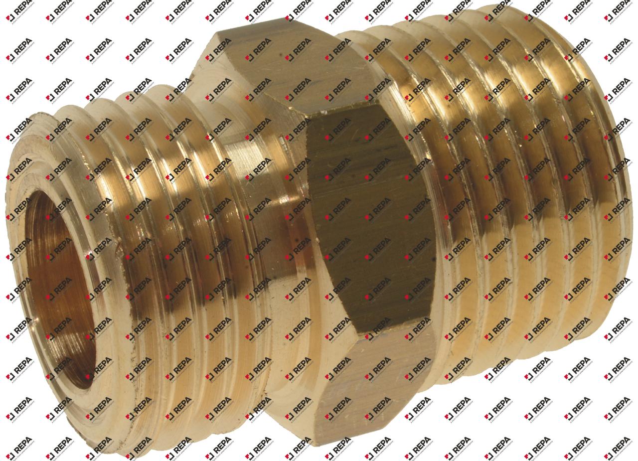 Mamelon filetage 1/2" - 20x14G gauche laiton